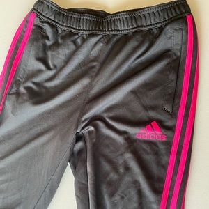 adidas pink stripped sweatpants